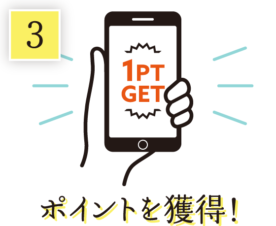 ポイントを獲得！